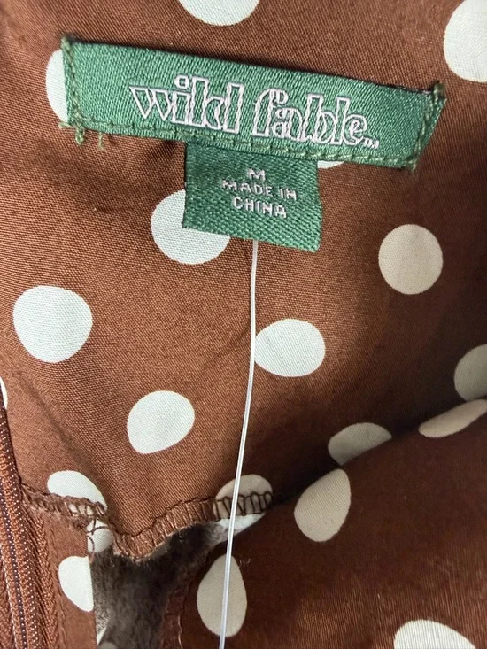 Wild Fable™ Women's Sleeveless Tie Mini Dress - Brown Polka Dots - M - Picture 11 of 15